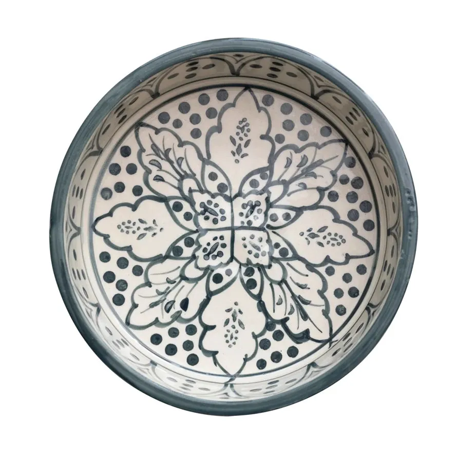 9" Rnd x 2-1/2" H Stoneware Pet Bowl