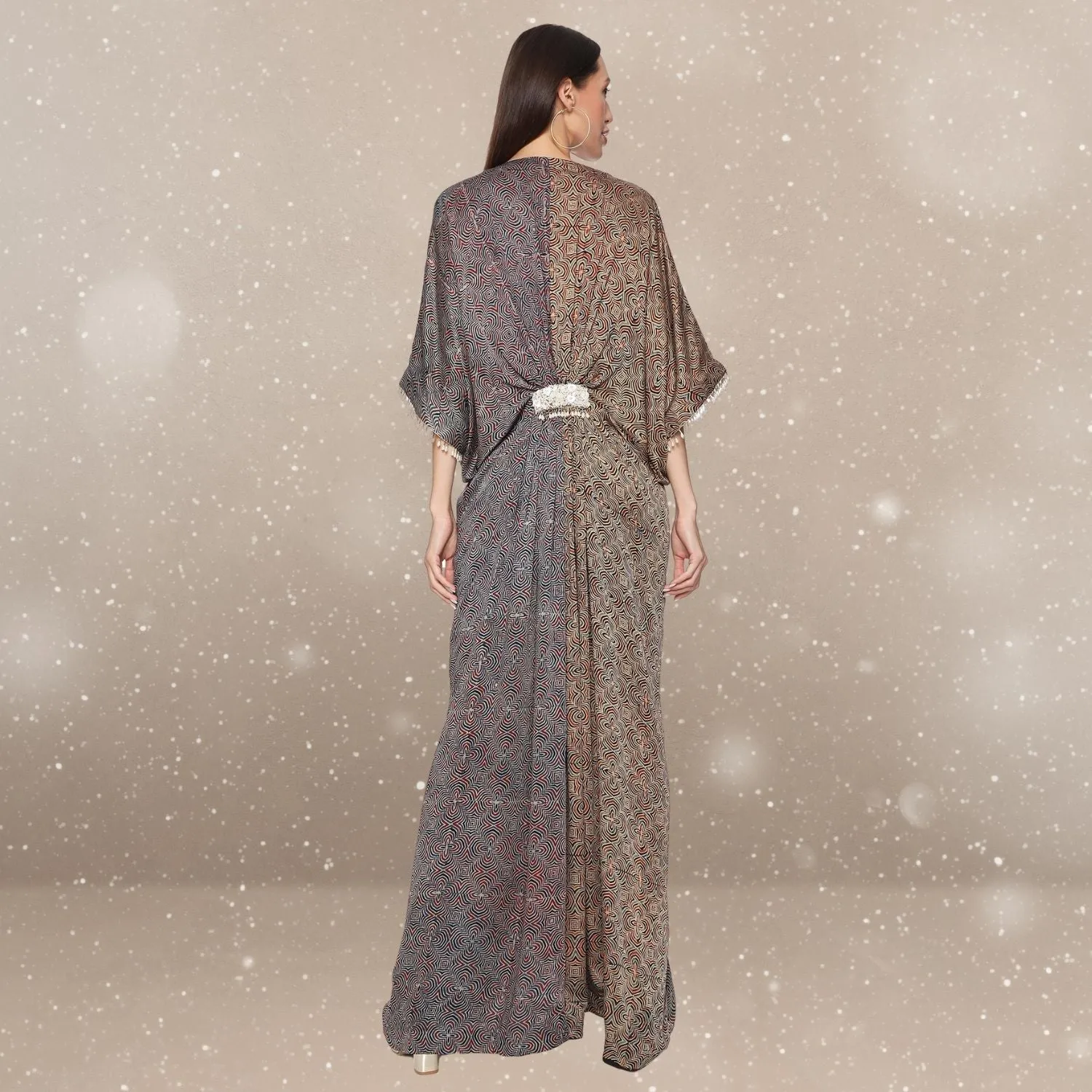 Alice Ajrakh Modal Kaftan | Hand-Block Print | Radiant Reverie