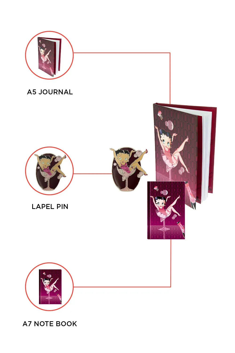 Betty Boop Champagne Design gift set