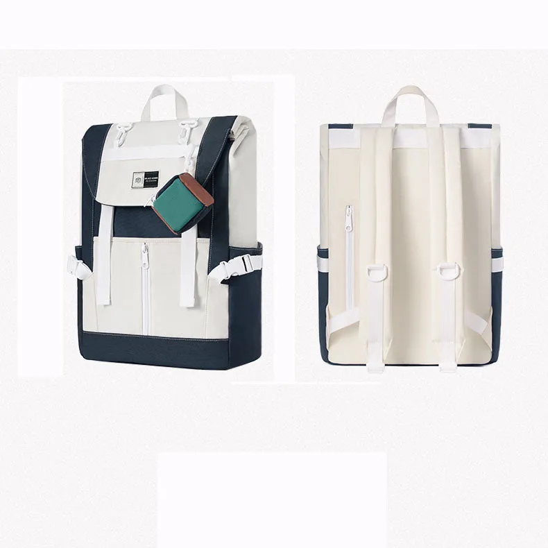 Color Block College Backpack