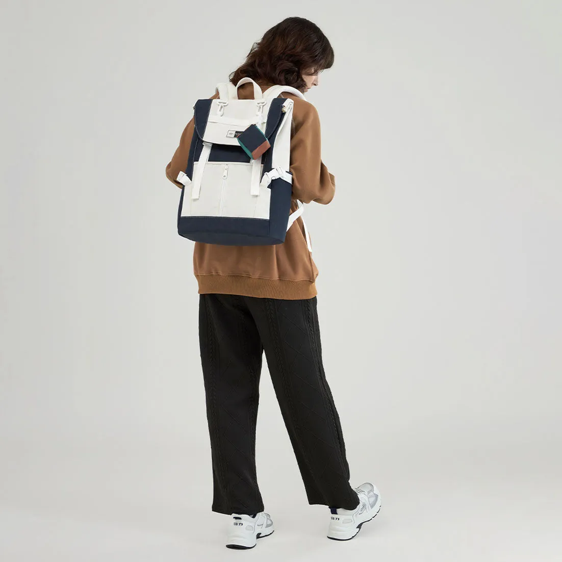 Color Block College Backpack