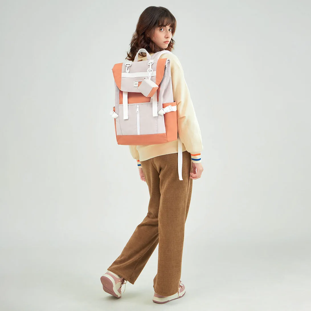 Color Block College Backpack