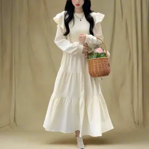 Cottagecore Ruffle Sleeve Tiered Dress