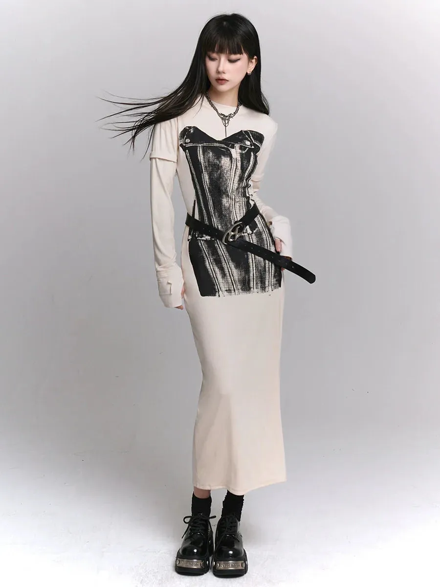 Dark Dress Design Off-White
