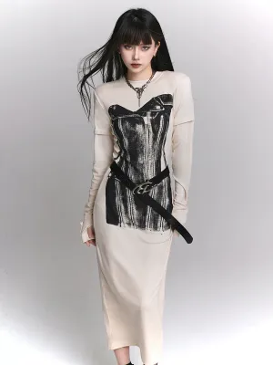 Dark Dress Design Off-White