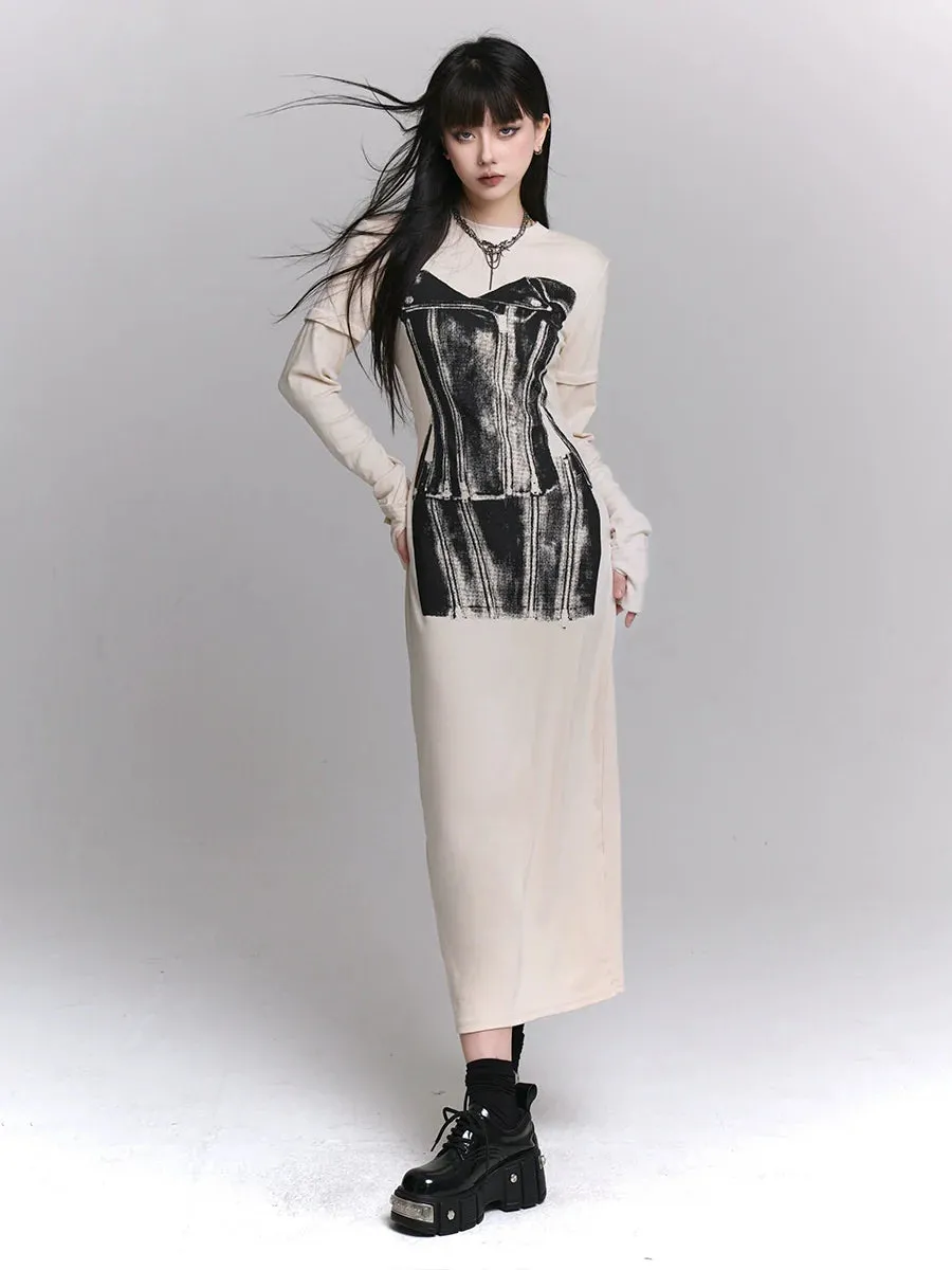 Dark Dress Design Off-White