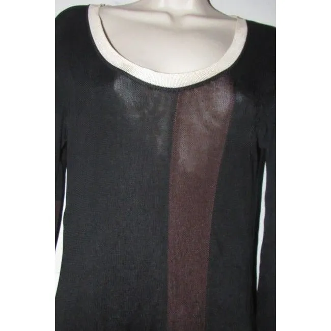 Fendi Brown Velvet And Wool Crepe Color Block Long Casual Maxi Dress