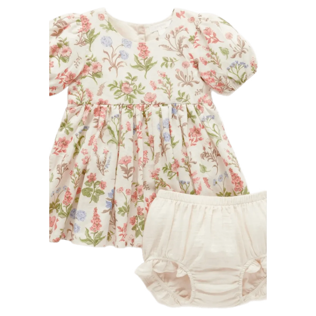 Linen Blend Dress - Dune Flowers