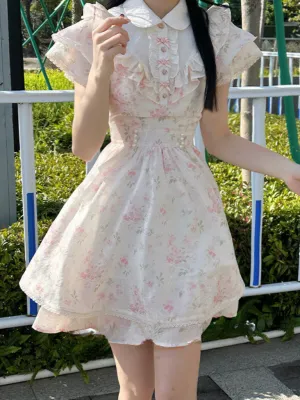 Ruffle Flower Girly Dress Girl