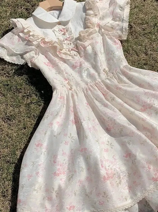 Ruffle Flower Girly Dress Girl