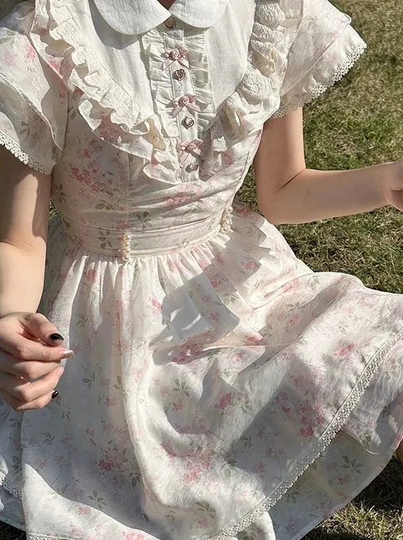 Ruffle Flower Girly Dress Girl