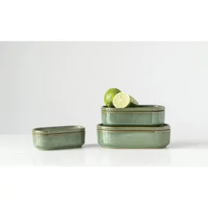 Stoneware Container w/ Lid